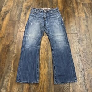 Vintage Guess Jeans Men 33 Medium Wash Button Fly Straight Leg Denim 100% Cotton